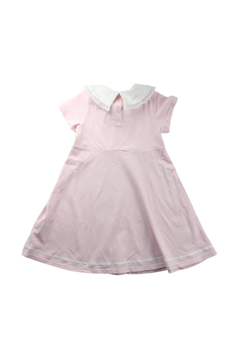 A Pink Short Sleeve Dresses from Balabala in size 5T for girl. (Back View)