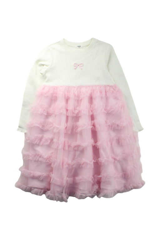 A Pink Long Sleeve Dresses from Balabala in size 5T for girl. (Front View)