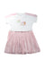 A Pink-White Short Sleeve Dresses from Fila in size 5T for girl. (Front View)