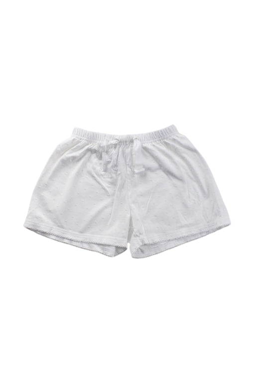 A White Shorts from Petit Bateau in size 4T for neutral. (Front View)