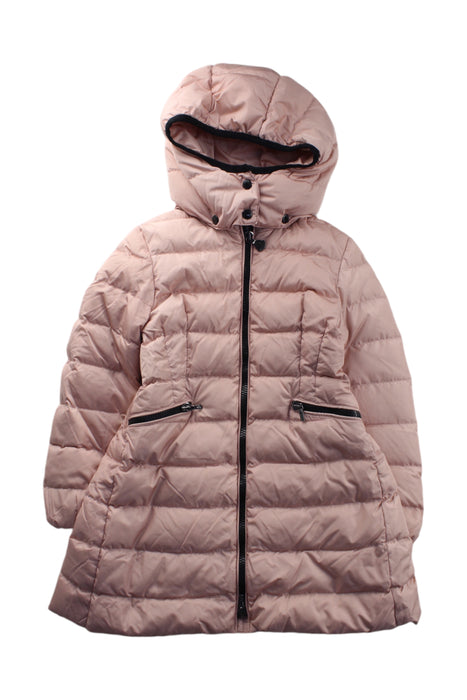 A Pink Puffer/Quilted Coats & Outerwear from Moncler in size 6T for neutral. (Front View)