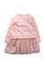 A Pink Long Sleeve Dresses from Seed in size 6T for girl. (Back View)