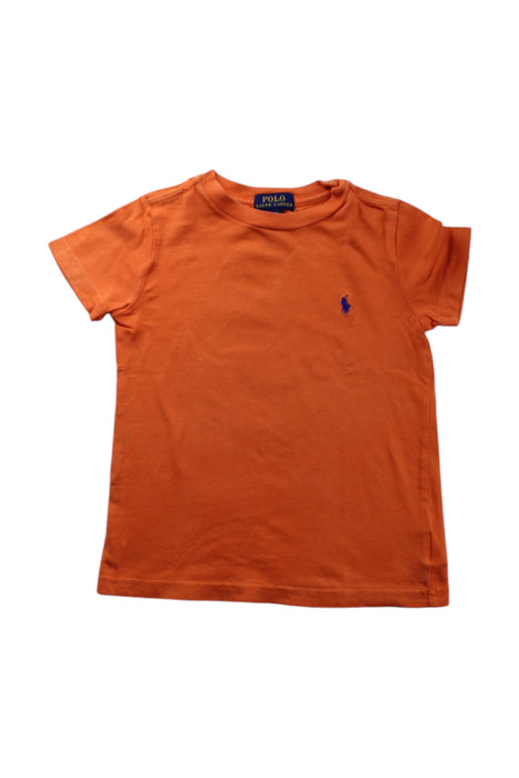 A Orange Short Sleeve T Shirts from Polo Ralph Lauren in size 3T for boy. (Front View)