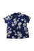 A Navy Short Sleeve Shirts from Petit Bateau in size 6T for boy. (Back View)