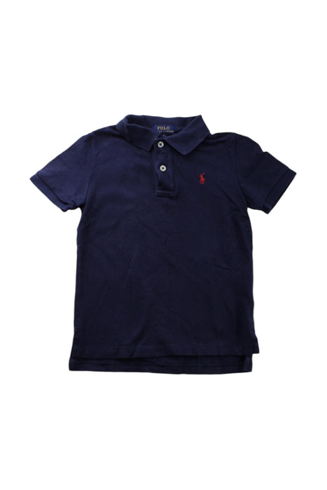 A Navy Short Sleeve Polos from Polo Ralph Lauren in size 5T for boy. (Front View)