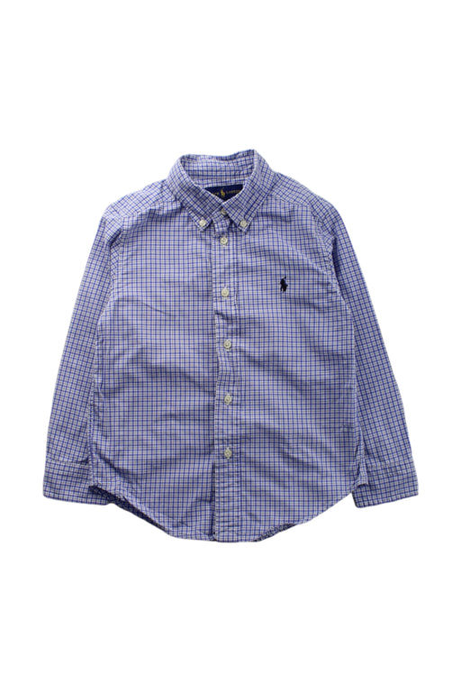 A Blue Long Sleeve Shirts from Ralph Lauren in size 5T for boy. (Front View)