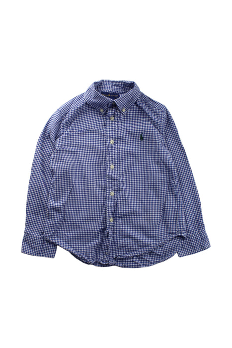 A Blue Long Sleeve Shirts from Ralph Lauren in size 5T for boy. (Front View)