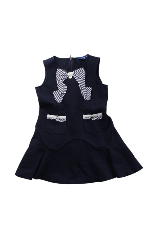 A Navy Sleeveless Dresses from Nicholas & Bears in size 4T for girl. (Front View)