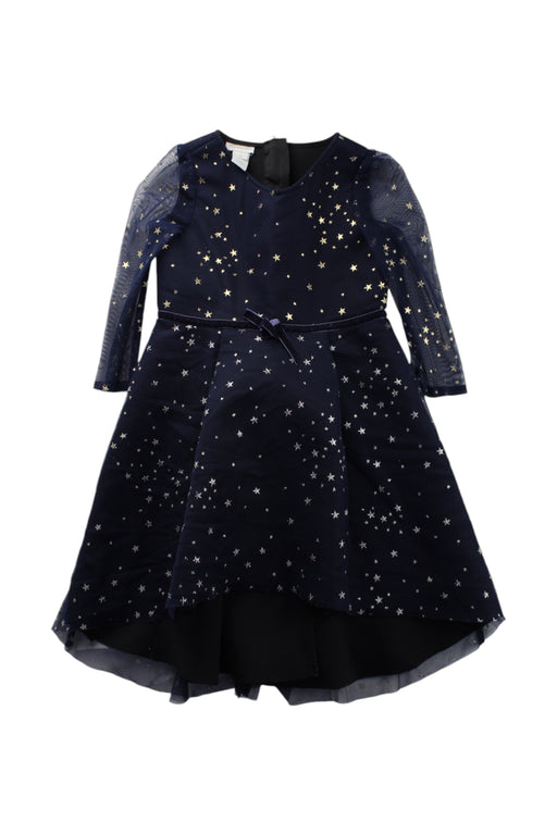 A Navy Long Sleeve Dresses from Monsoon in size 3T for girl. (Front View)