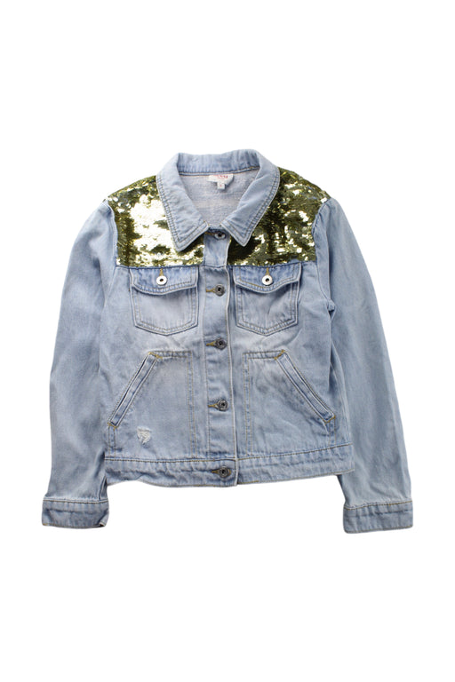 A Blue Lightweight Jackets from Seed in size 9Y for girl. (Front View)