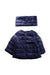 A Navy Puffer/Quilted Coats & Outerwear from Nicholas & Bears in size 8Y for girl. (Front View)