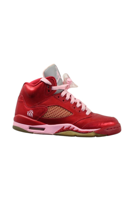 A Red Sneakers from Air Jordan in size 11Y for neutral. (Front View)