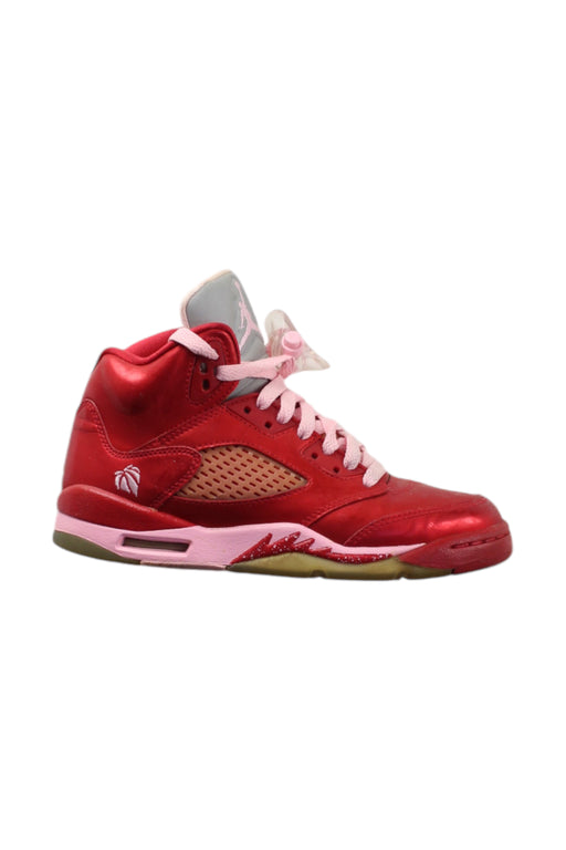 A Red Sneakers from Air Jordan in size 11Y for neutral. (Front View)