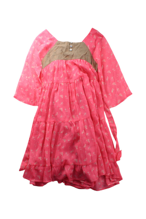 A Pink Long Sleeve Dresses from Wild & Gorgeous in size 8Y for girl. (Back View)