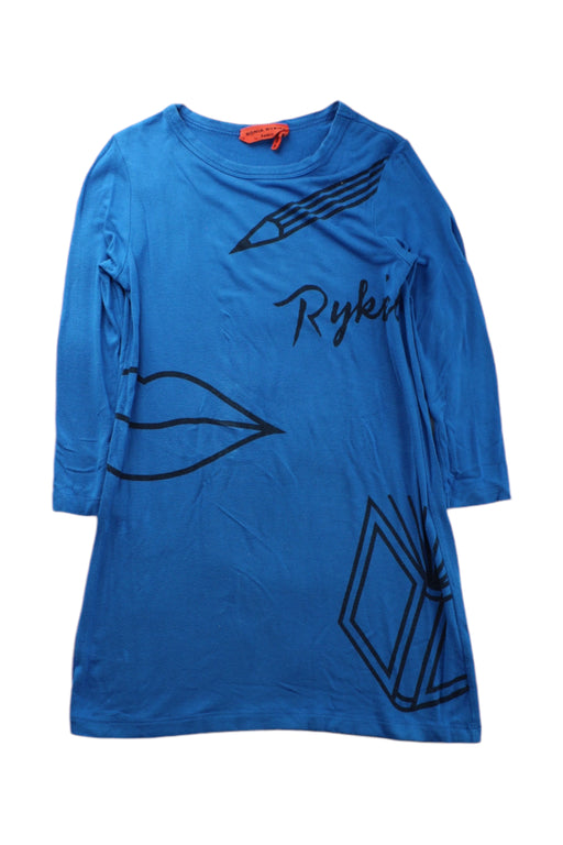 A Blue Long Sleeve Dresses from Sonia Rykiel in size 6T for girl. (Front View)