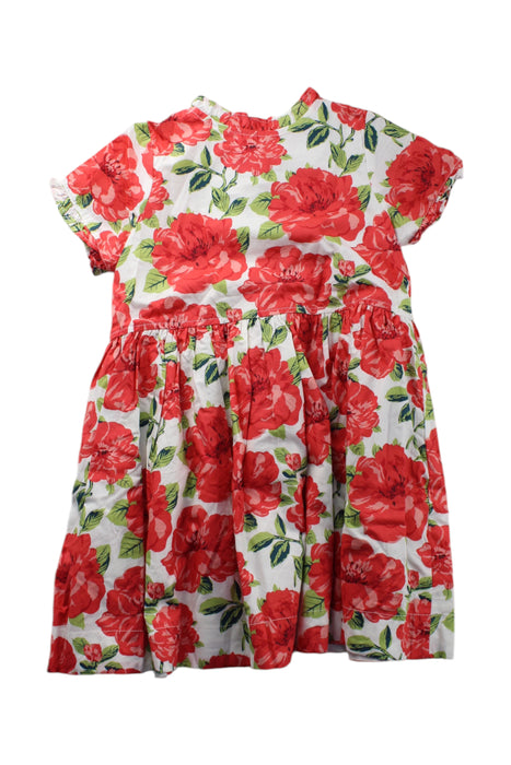 A Red Short Sleeve Dresses from Pink Chicken in size 4T for girl. (Back View)