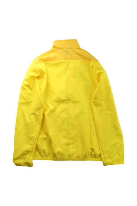 A Yellow Lightweight Jackets from Puma in size 11Y for neutral. (Back View)