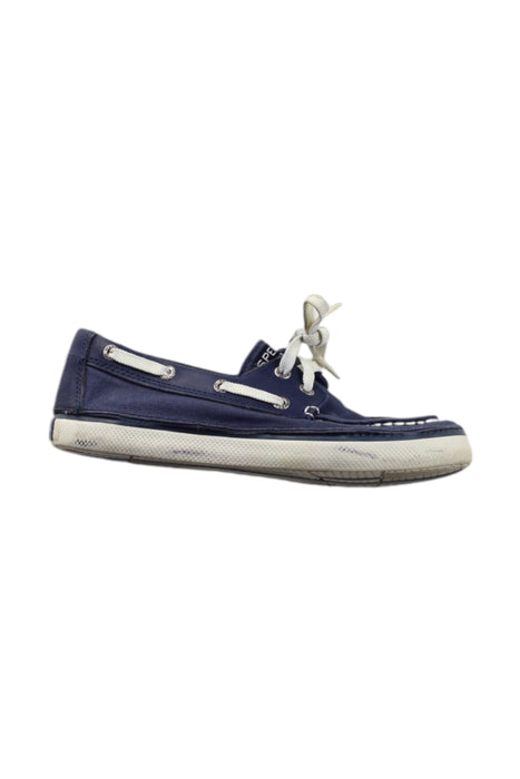 A Navy Loafers & Moccasins from Sperry in size 9Y for neutral. (Front View)