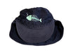 A Navy Sun Hats from Sunuva in size 3T for neutral. (Front View)