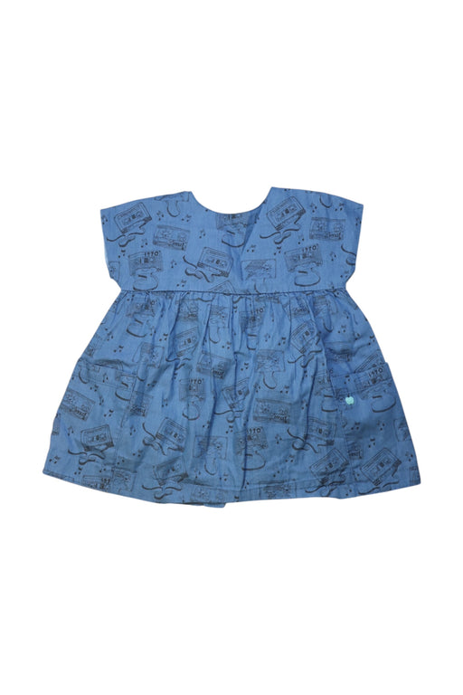 A Blue Short Sleeve Dresses from The Bonnie Mob in size 18-24M for girl. (Front View)