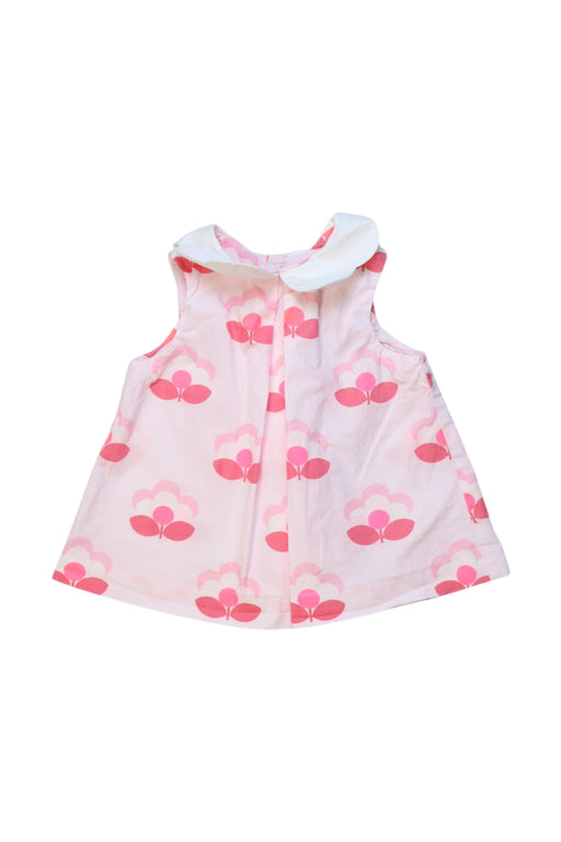 A Pink Sleeveless Tops from Jacadi in size 18-24M for girl. (Front View)