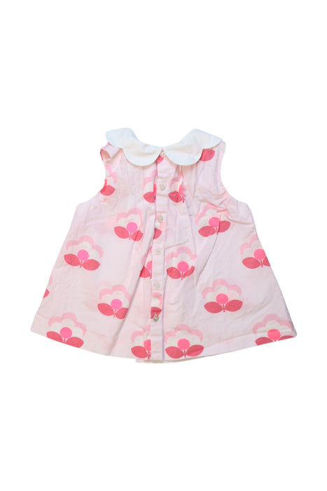 A Pink Sleeveless Tops from Jacadi in size 18-24M for girl. (Back View)