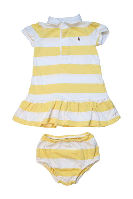 A Yellow Short Sleeve Dresses from Ralph Lauren in size 12-18M for girl. (Front View)