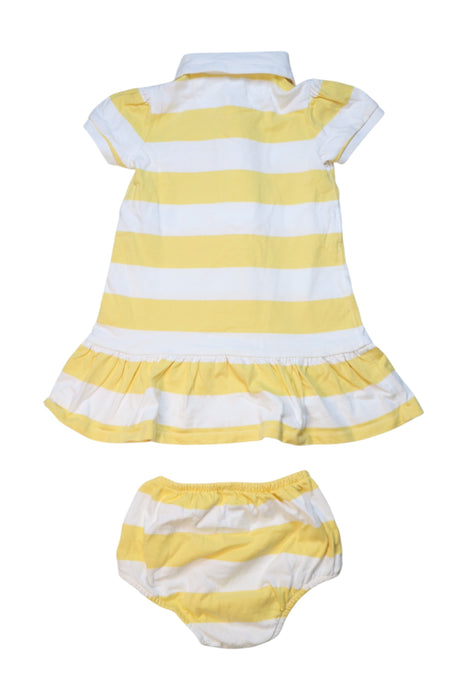 A Yellow Short Sleeve Dresses from Ralph Lauren in size 12-18M for girl. (Back View)