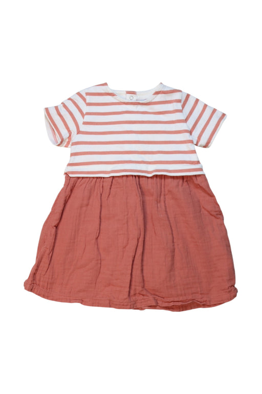 A White Short Sleeve Dresses from Petit Bateau in size 18-24M for girl. (Front View)