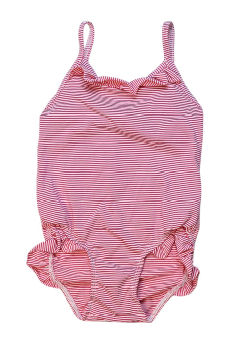 A Red Swimsuits from Petit Bateau in size 18-24M for girl. (Front View)