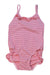 A Red Swimsuits from Petit Bateau in size 18-24M for girl. (Front View)