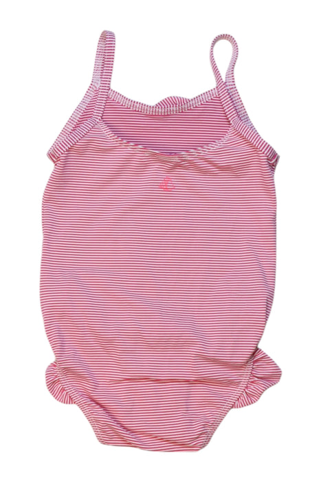 A Red Swimsuits from Petit Bateau in size 18-24M for girl. (Back View)