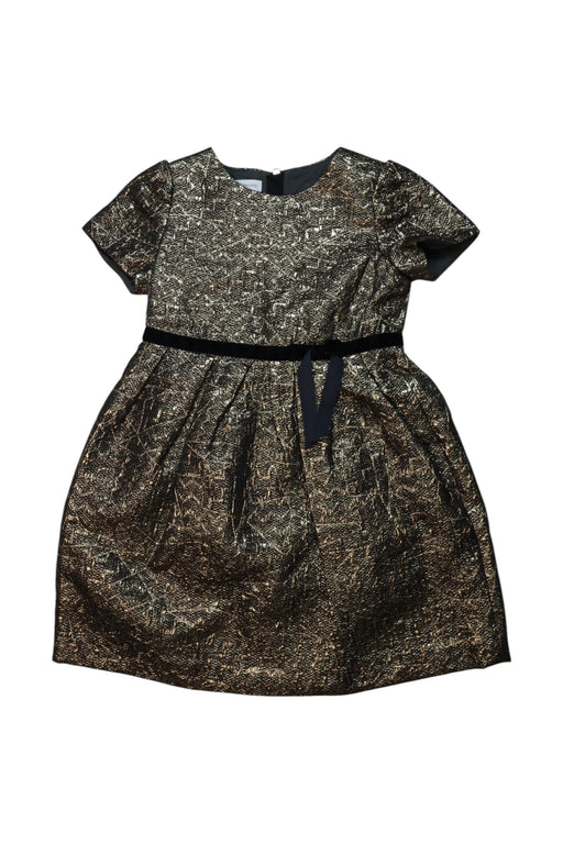 A Gold Short Sleeve Dresses from I Pinco Pallino in size 4T for girl. (Front View)