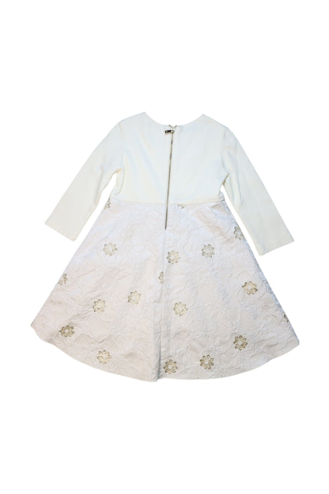 A White Long Sleeve Dresses from I Pinco Pallino in size 4T for girl. (Back View)