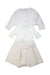 A Ivory Skirt Sets from I Pinco Pallino in size 4T for girl. (Front View)