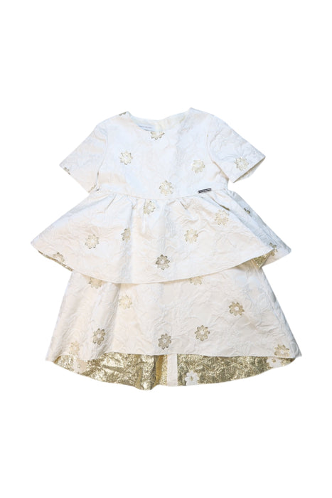 A White Dress Sets from I Pinco Pallino in size 4T for girl. (Front View)