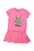 A Pink Short Sleeve Dresses from Moschino in size 6T for girl. (Front View)