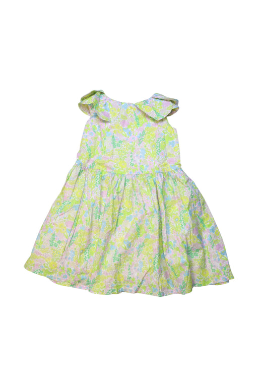 A Multicolour Sleeveless Dresses from Jacadi in size 6T for girl. (Front View)