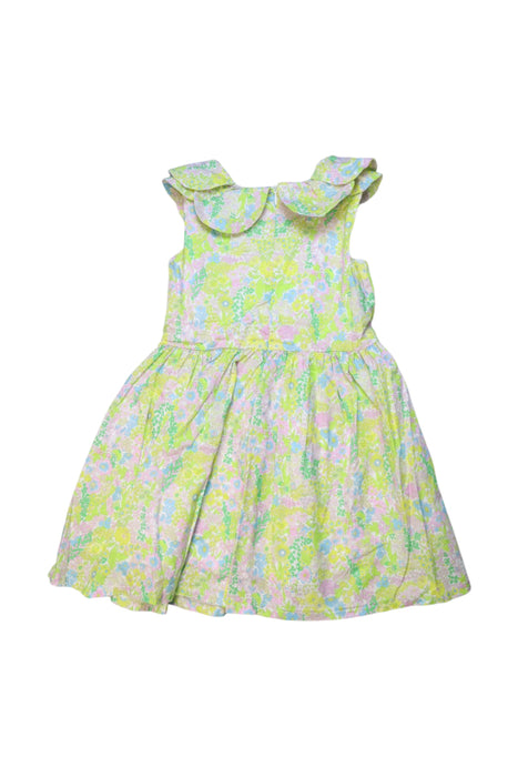 A Multicolour Sleeveless Dresses from Jacadi in size 6T for girl. (Back View)