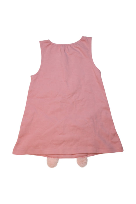 A Pink Sleeveless Dresses from Momonittu in size 4T for girl. (Back View)