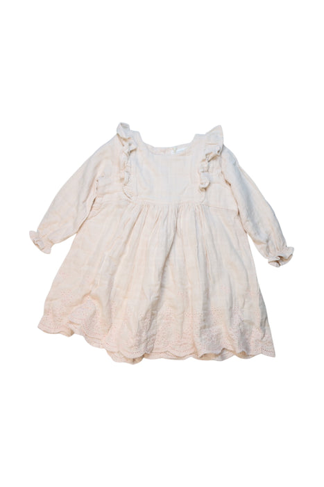 A Ivory Long Sleeve Dresses from Jamie Kay in size 3T for girl. (Front View)