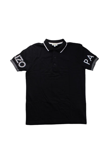 A Black Short Sleeve Polos from Kenzo in size 12Y for boy. (Front View)