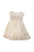 A Ivory Short Sleeve Dresses from Bonpoint in size 3T for girl. (Front View)