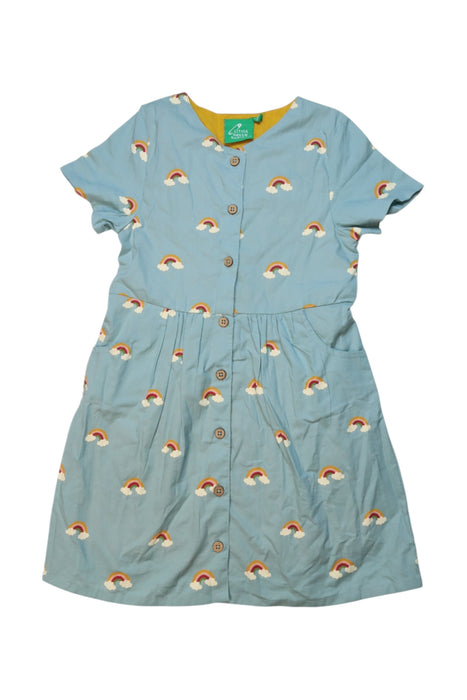 A Blue Short Sleeve Dresses from Little Green Radicals in size 3T for girl. (Front View)