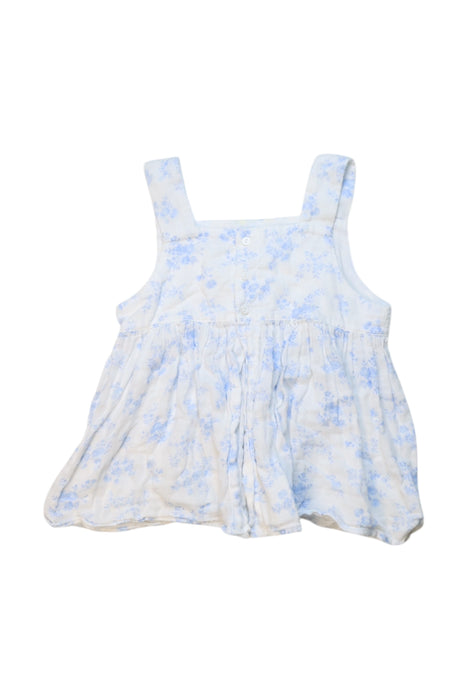 A Blue-White Sleeveless Tops from Wedoble in size 4T for girl. (Back View)