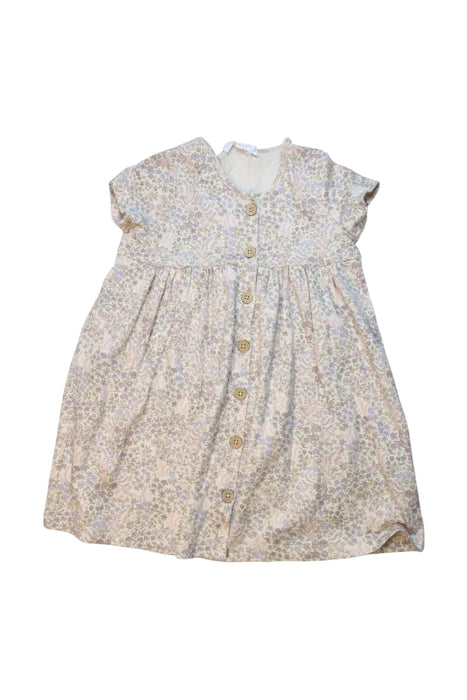 A Ivory Short Sleeve Dresses from Jamie Kay in size 4T for girl. (Front View)