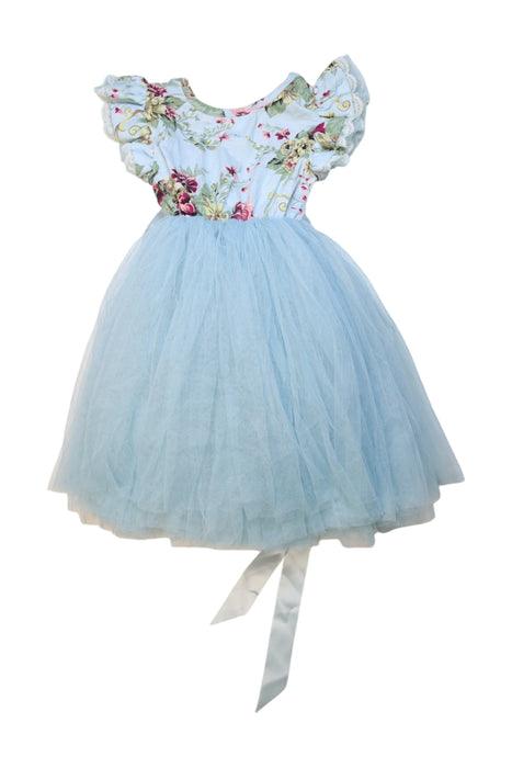 A Multicolour Sleeveless Dresses from Designer Kidz in size 3T for girl. (Back View)