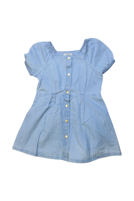 A Blue Short Sleeve Dresses from Crewcuts in size 4T for girl. (Front View)