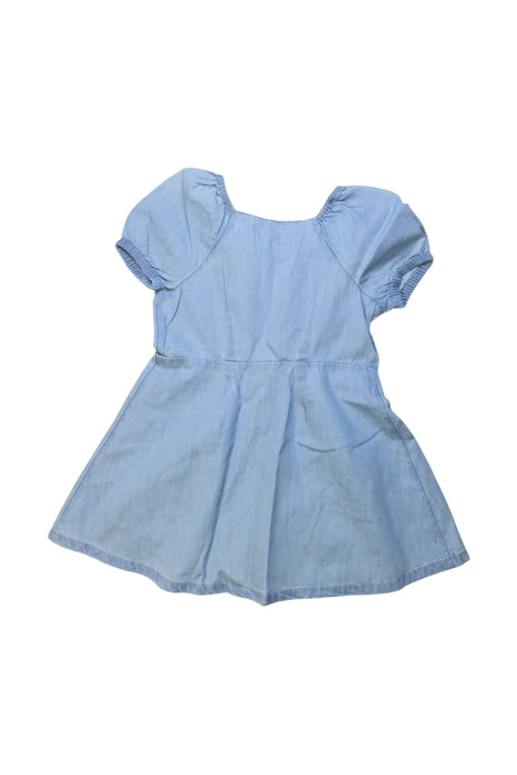 A Blue Short Sleeve Dresses from Crewcuts in size 4T for girl. (Back View)