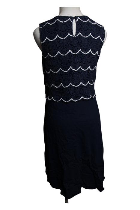 A Navy Sleeveless Dresses from Seraphine in size Maternity-M for maternity. (Back View)